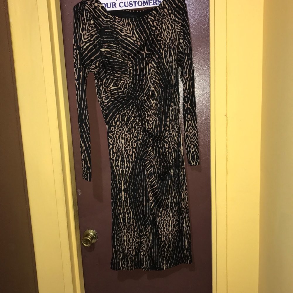 Kenneth Cole Fitted Animal Print Dress